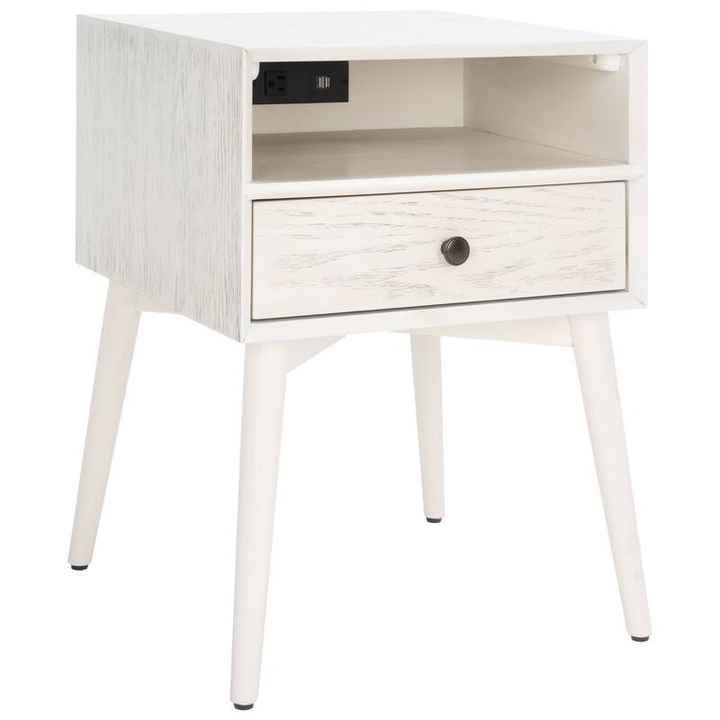 SAFAVIEH Sydni Nightstand with Usb Charging Port