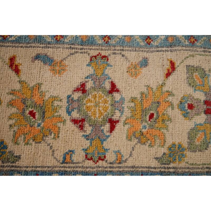 Floral Oushak Oriental Area Rug Handmade Wool Carpet - 6'5" x 9'5"