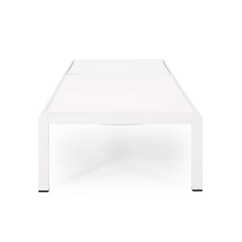 Cape Coral Outdoor Aluminum Chaise Lounge (Set of 2) by Christopher Knight Home - 77.56" D x 25.20" W x 11.80" H