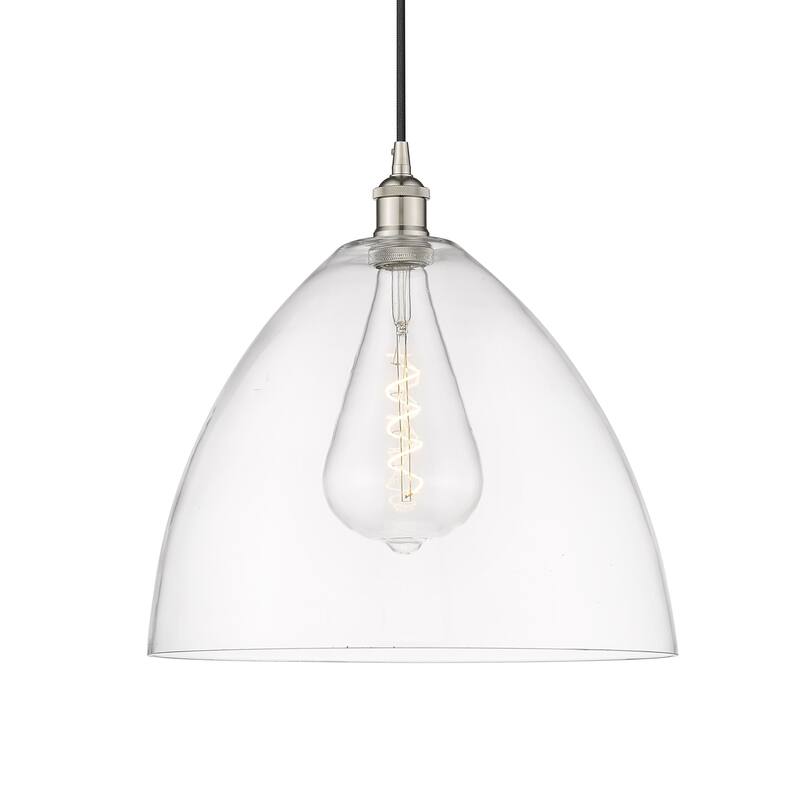 Innovations Lighting 616-1P-18-16 Edison Dome Pendant Edison Dome 16" - Polished Nickel / Clear