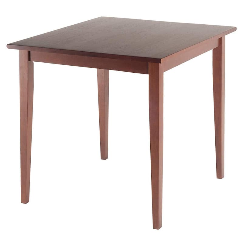 Square Dining Table - Walnut Finish, Shaker Legs - 29.5" Ideal for Small Spaces - 29.53