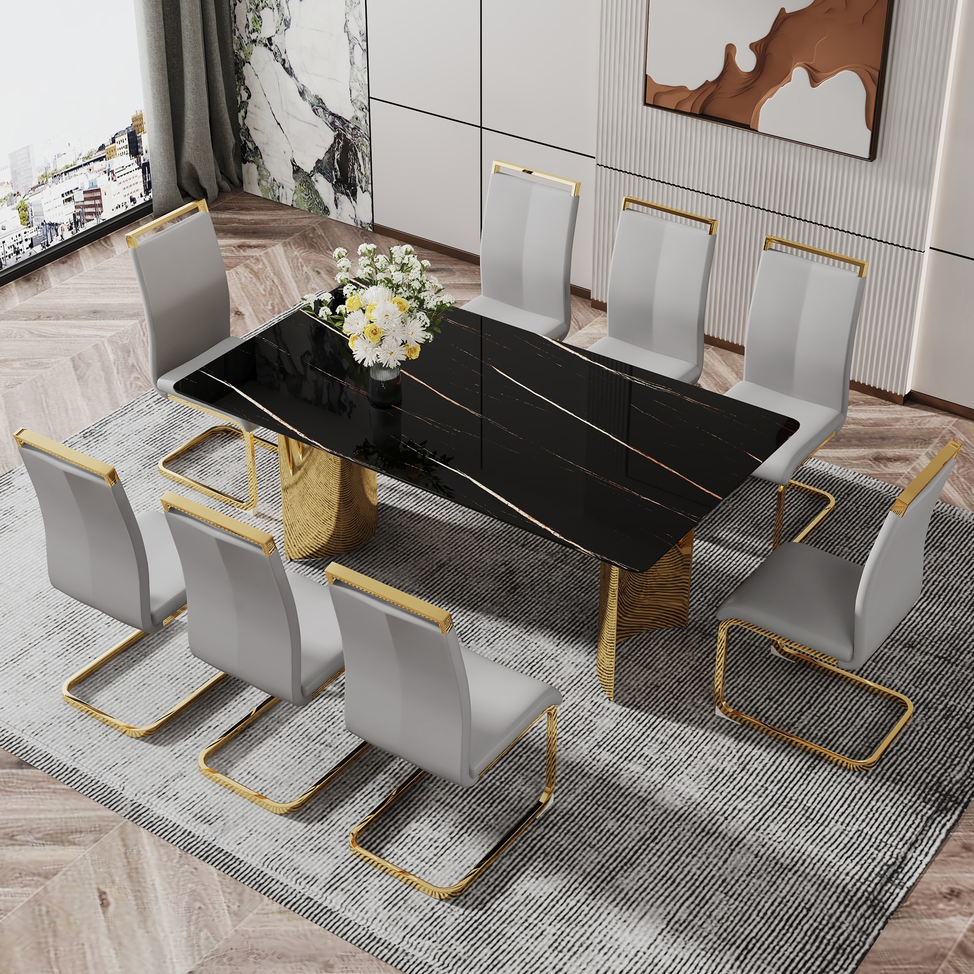 Marble patio table outlet and chairs