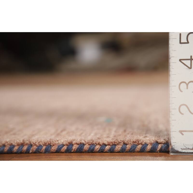 Hand Knotted Oriental 100% Wool Carpet Tribal Animal Pictorial Brown Gabbeh Area Rug - 7' 9'' X 4' 11''