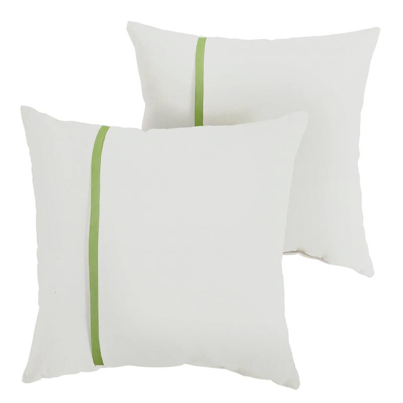 Sorra Home Sunbrella Outdoor Single Petite Flange Pillow Set of 2