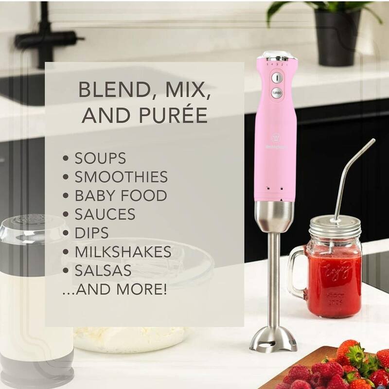 Westinghouse 5-Speed Immersion Hand Blender - Retro Series, 4 Colors