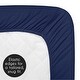 preview thumbnail 6 of 4, Sweet Jojo Designs Navy Blue and Gray Stripe Changing Pad Cover