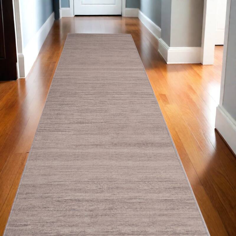 Geyoy Power Loomed Abstract Modern Low Pile Area Rug By HomeRoots - 120' X '26' X '0.25 - 120' X '26' X '0.25 - Gray - Runner