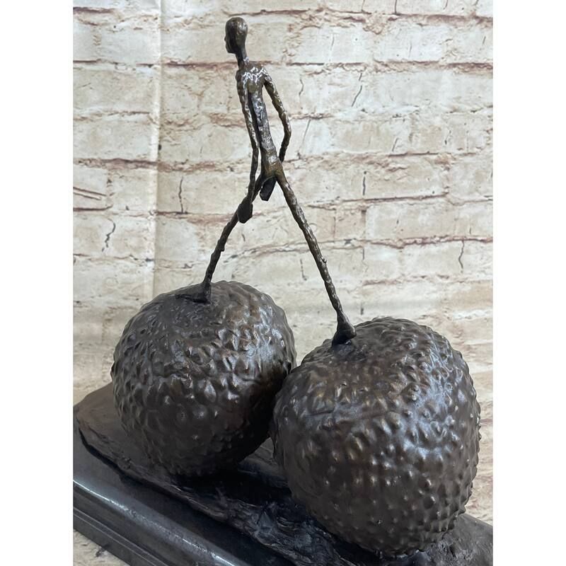 Walking Man Strawberry Alberto Giacometti Bronze Statue Sculpture 12 Inches X 12 Inches