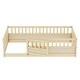 preview thumbnail 5 of 8, Twin Floor Bed Frame with Built-In Safety Guardrails and Open Entrance Play