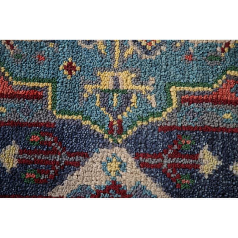 Blue Heriz Serapi Oriental Accent Rug Wool Carpet - 2'11"x 4'11"