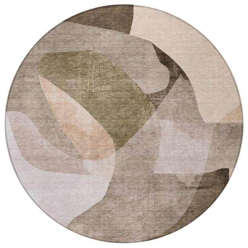 HomeRoots Abstract Transitional Rectangle Outdoor Rug