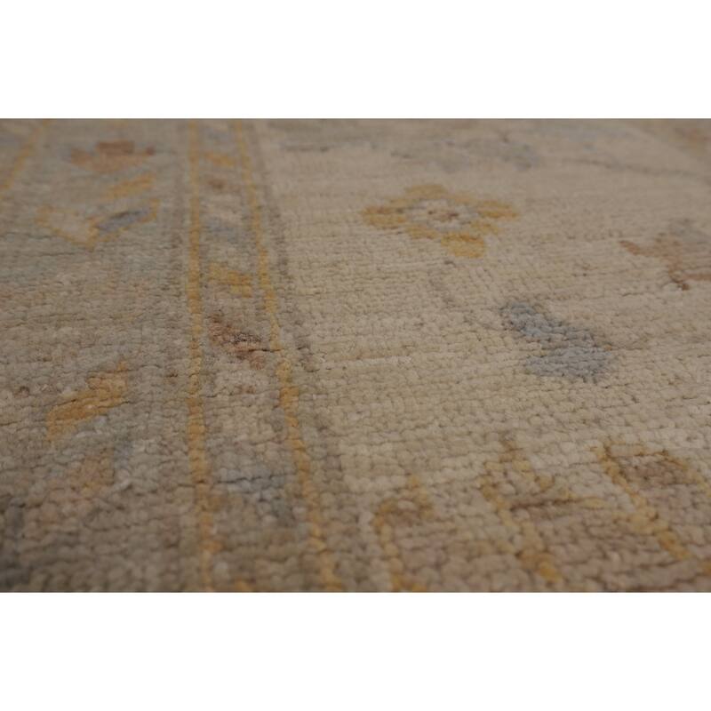Vegetable Dye Oushak Turkish Large Rug Handmade Oriental Wool Carpet - 10'5"x 13'10"
