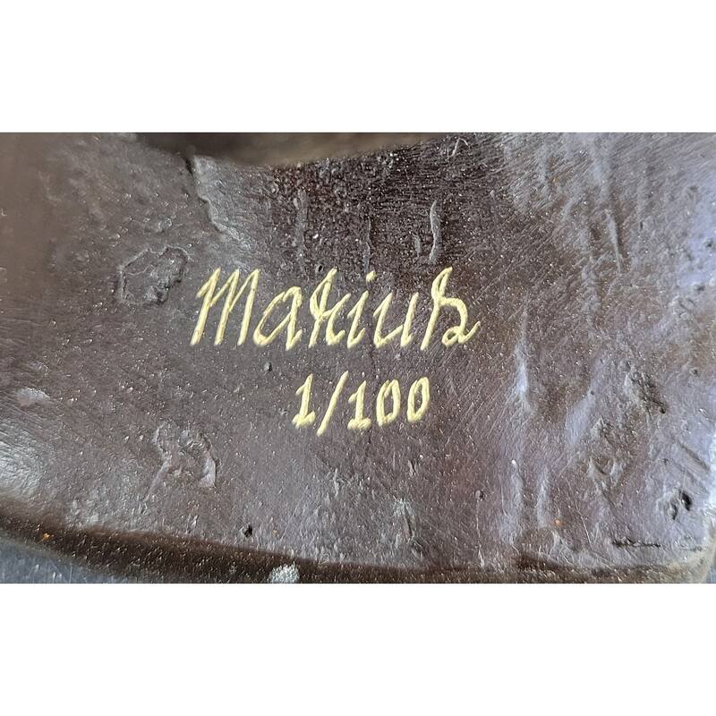 Limited Edition Marius Cougar Female Lion Bronze Sculpture Marble Statue Figurine