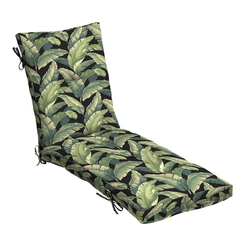 ARDEN Outdoor Plush Modern Tufted Chaise Cushion, 76 x 22 - Onyx Cebu