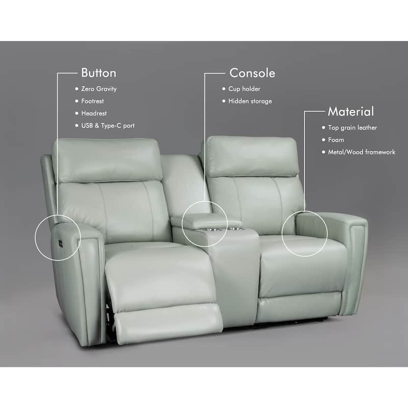 154'' W 5-Seat Power Sofa set with Zero Gravity, Adjustable Headrest and USB&Type-C Ports