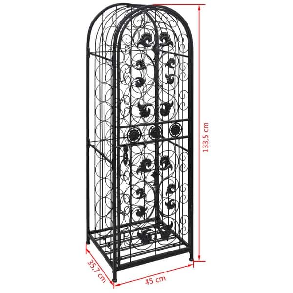 Shop Vidaxl Wine Rack For 45 Bottles Metal Overstock 19402516