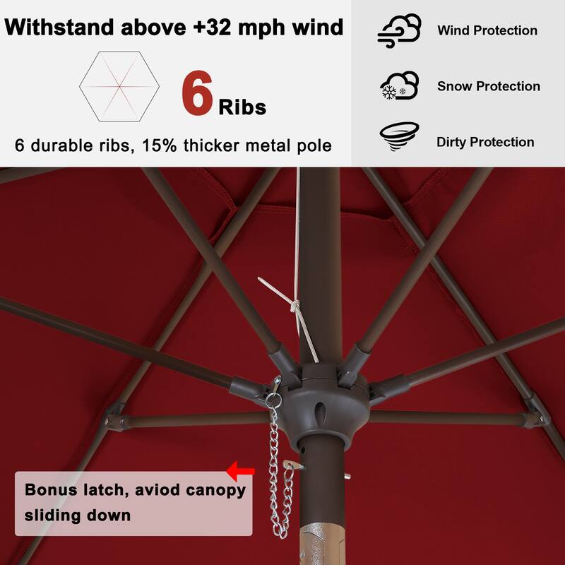 ABCCANOPY 7.5FT Outdoor Patio Table Market Umbrella for Garden