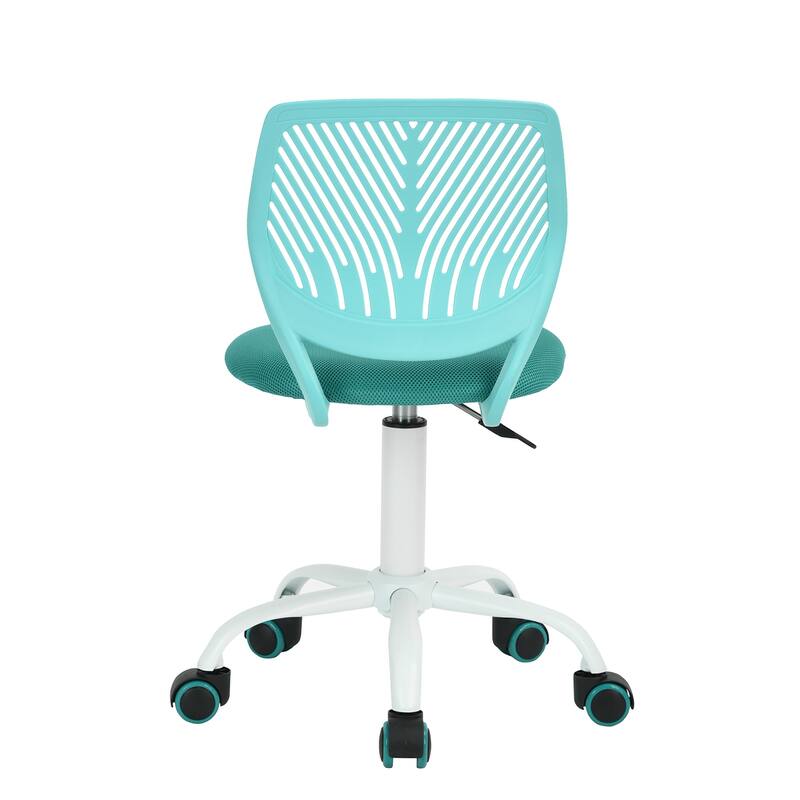 HomyLin Armless Swivel Kids Desk Chair with Mesh Padded Seating