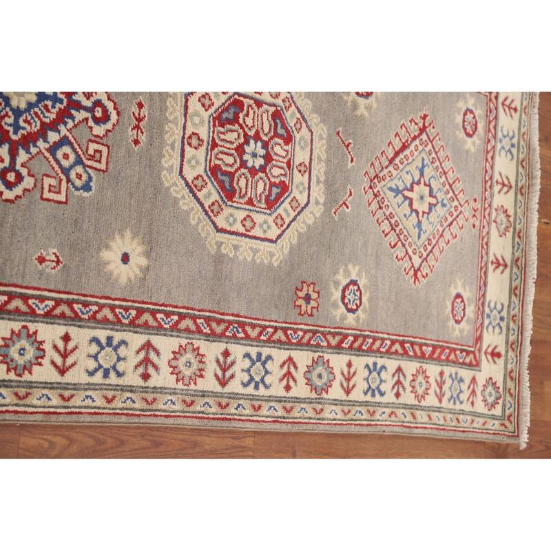 Kazak Runner Rug Handmade Geometric Wool Carpet - 2'9" x 19'3"