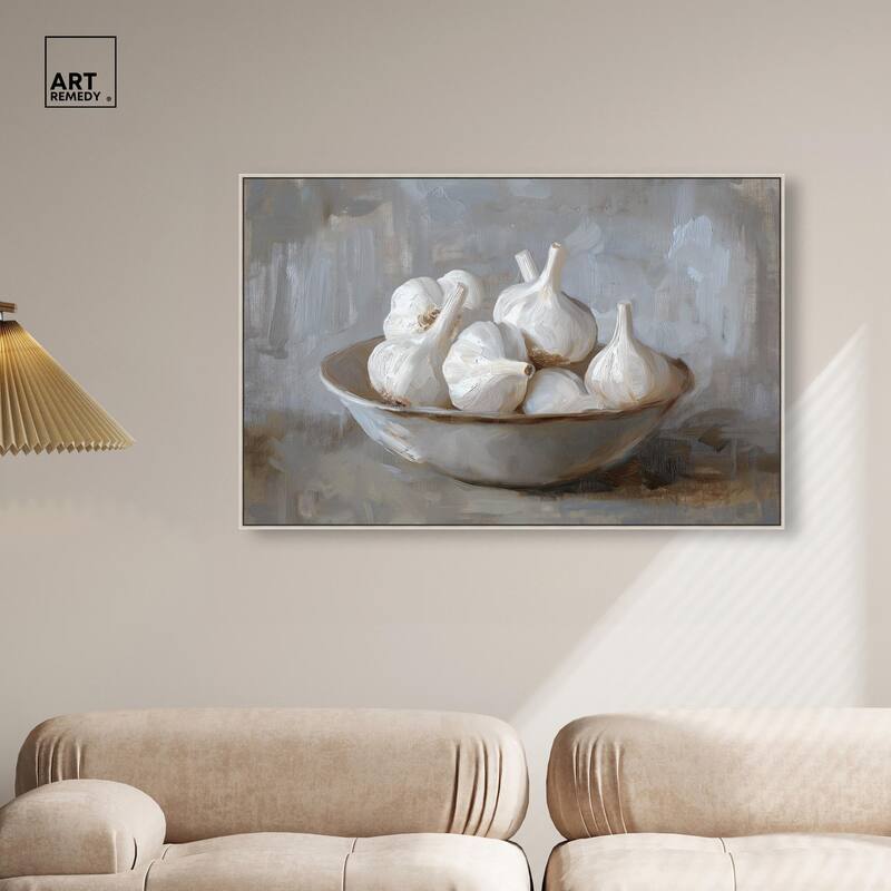 Garlic Bowl Canvas by Art Remedy