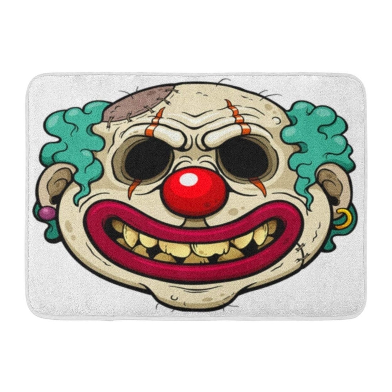 Shop Colorful Horror Of Cartoon Clown Zombie Face Joker Scary Evil Creepy Adult Clip Doormat Floor Rug Bath Mat 23 6x15 7 Multi Overstock 31779915