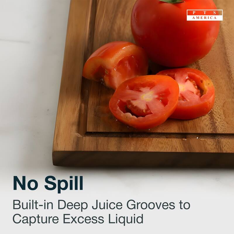 Sango Atelier Acacia Wood 3-Piece Stackable Cutting Board Set- Small & Large Kitchen Chopping Boards for Meat & Vegetables