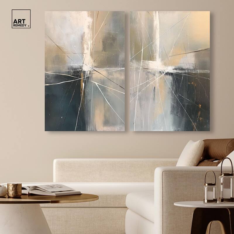 Contemporary Set Canvas Set of 2 by Art Remedy, Gallery Wrapped