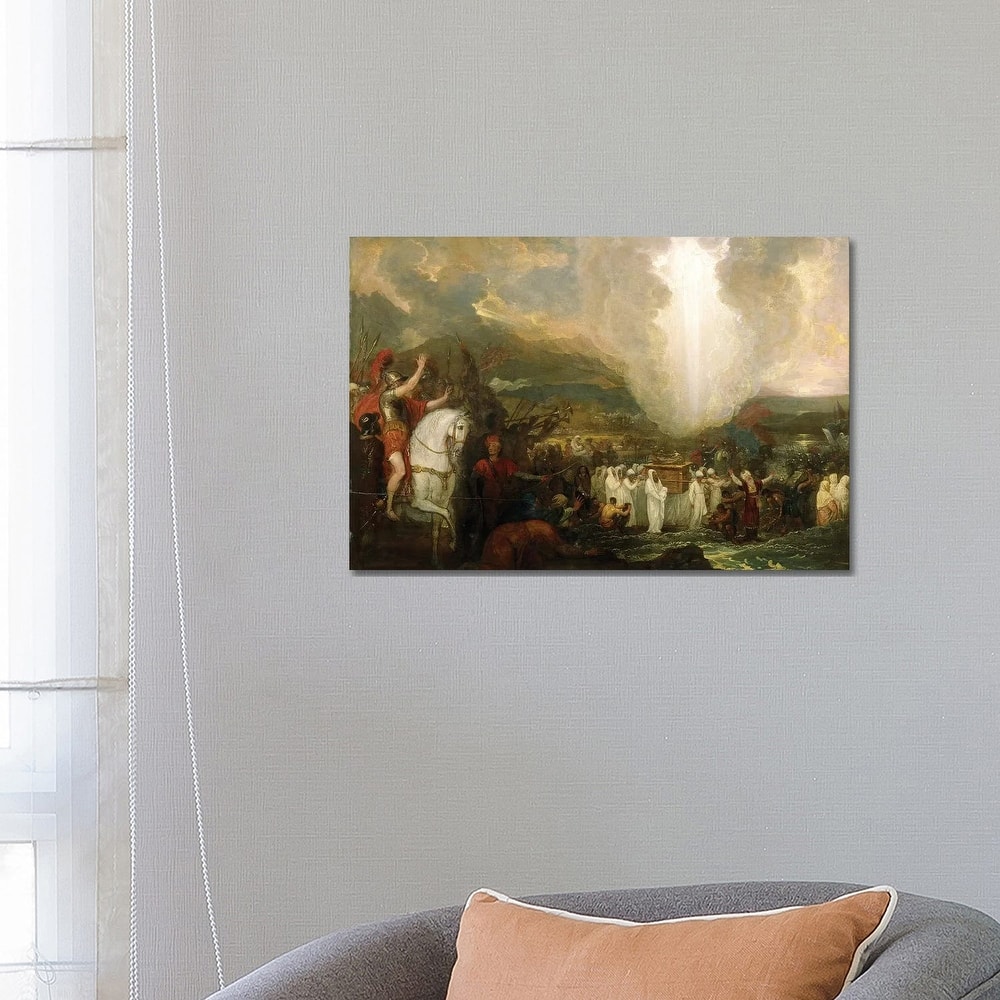 iCanvas "Joshua passing the River Jordan with the Ark of the Covenant, 1800" by Benjamin West Canvas Print