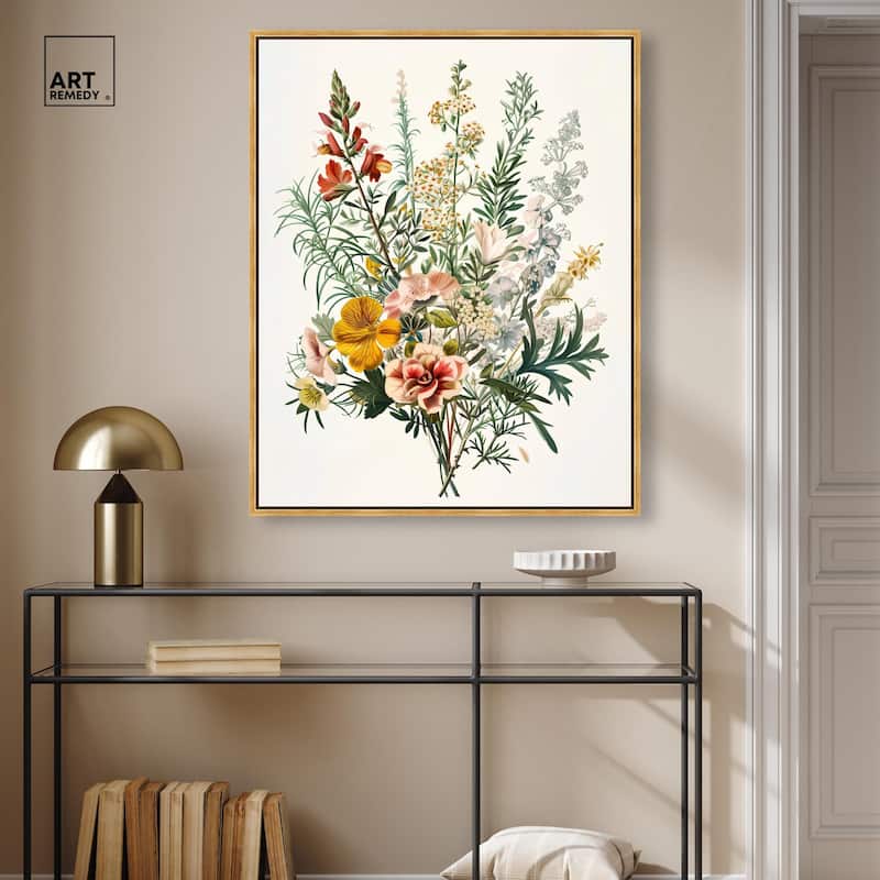 Quaint Bouquet Canvas by Art Remedy