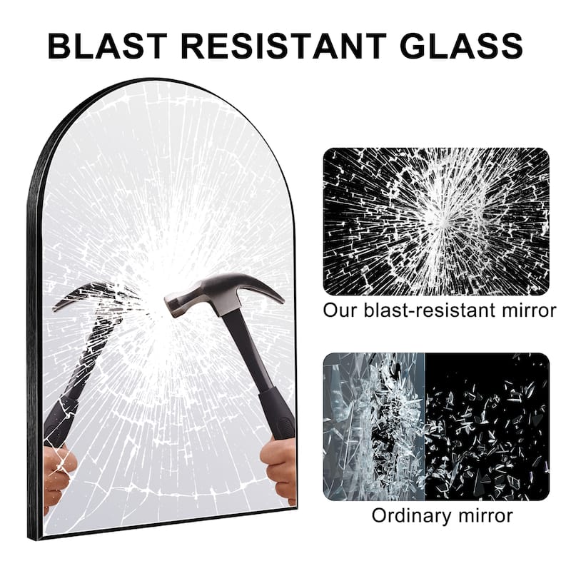 Bathroom Arch Aluminum Wall Mirror Vanity Mirrors
