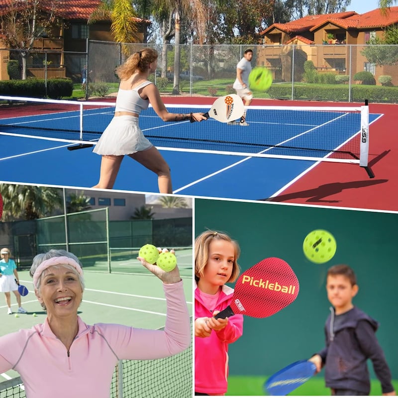 GSE™ 12-Pack Outdoor Pickleball Balls Set. Standard 40 Holes Pickleball Ball Meet USAPA Standard