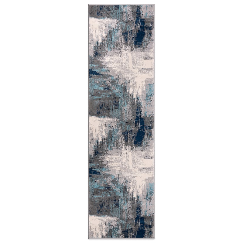 World Rug Gallery Bari Contemporary Abstract Art Area Rug
