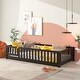 preview thumbnail 19 of 78, Twin/Full/Queen Size Floor Bed with Safety Guardrails, Toddler Floor Bed for Girls and Boys Espresso - Twin