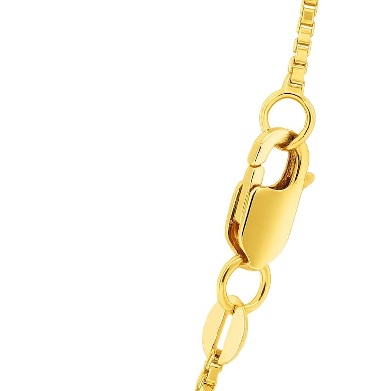 MayaMila 14k Yellow Gold Classic Box Chain 0.7mm