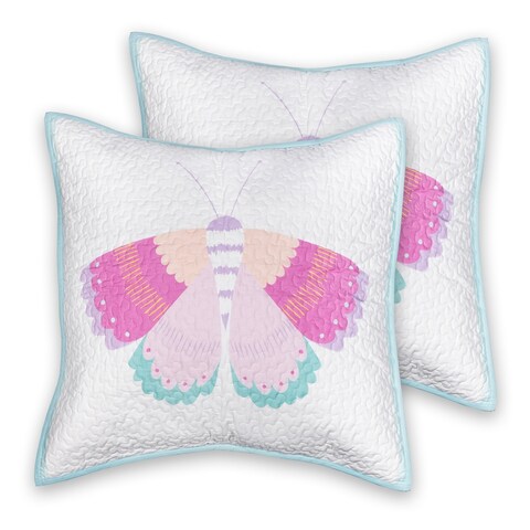 Lullaby Bedding Butterfly Fairy Cotton Quilted Euro Shams