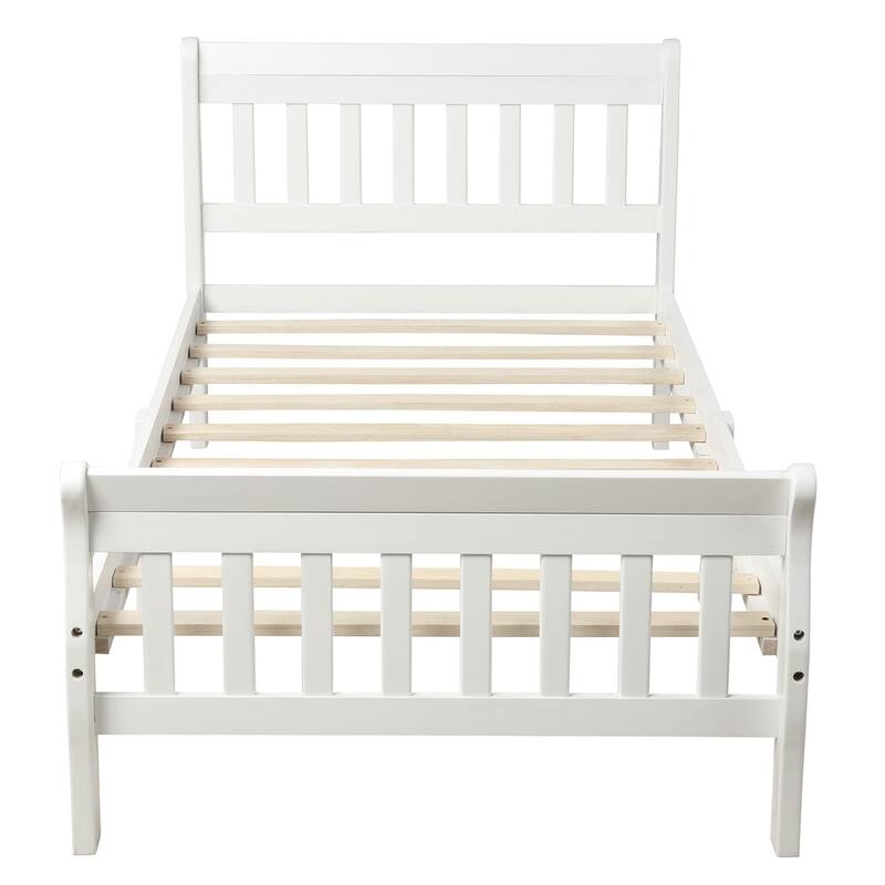 Wood Platform Bed Twin Bed Frame Panel Bed