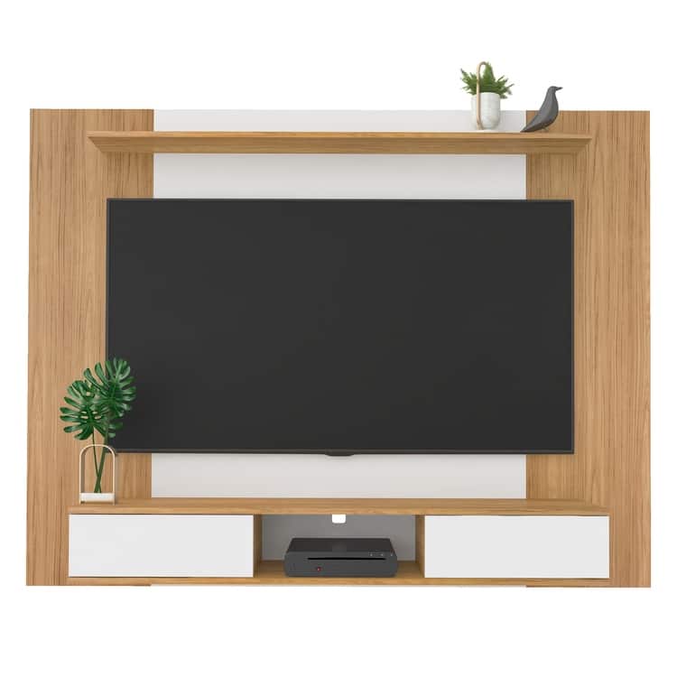 Zola Multi Storage Wall Media Center for up to 70 inch TVs, Entertainment Center with Storage, Floating TV Stand