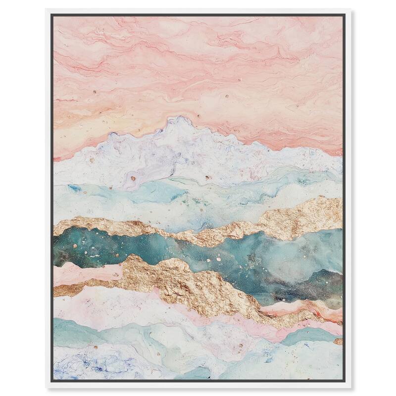 Rose Quartz Ridge Canvas by Art Remedy - 36" x 45" - White