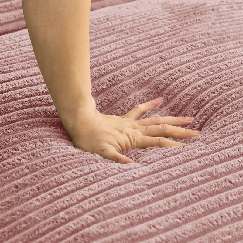 Rossetta 2-Seat Oversized Personalized Corduroy Soft Modular No Assembly Sofa with 2 Movable Ottoman