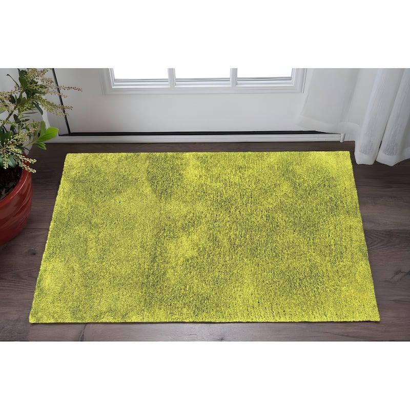 HomeRoots Solid Color Shag Rectangle Area Rug - 62.99 in. x 38.98 in. x 1.60 in. - 62.99 in. x 38.98 in.  x 1.60 in.