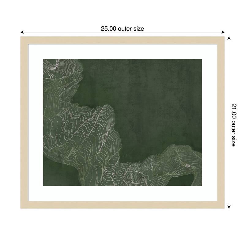 Mosslight by PI Studio Wood Framed Wall Art Print - 25 x 21 in - Brown