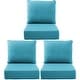 preview thumbnail 55 of 121, Gymojoy 24"x22"x6" Patio Thick Cushions & Pillows Set - Deep Seat Indoor/Outdoor Water & Fade Resistant Three Sets - Pale Blue