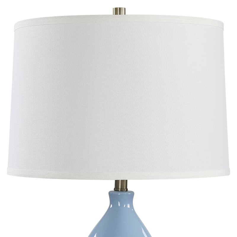 Strick & Bolton Ceramic Glazed Metal Table Lamp