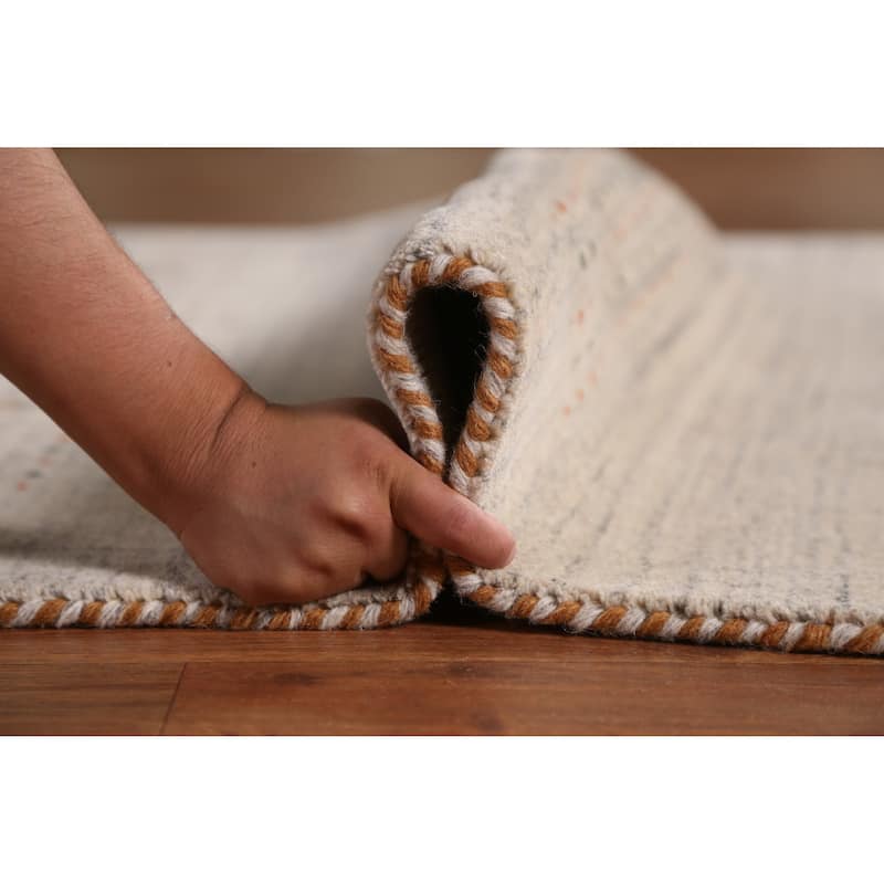 Hand Knotted Oriental 100% Wool Carpet Tribal Animal Pictorial Green Gabbeh Area Rug - 7' 10'' X 5' 1''