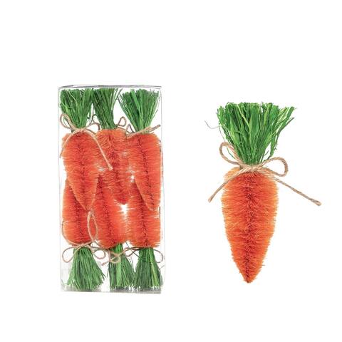 Carrot Ornament Set of 6 - 6"x2"x2"