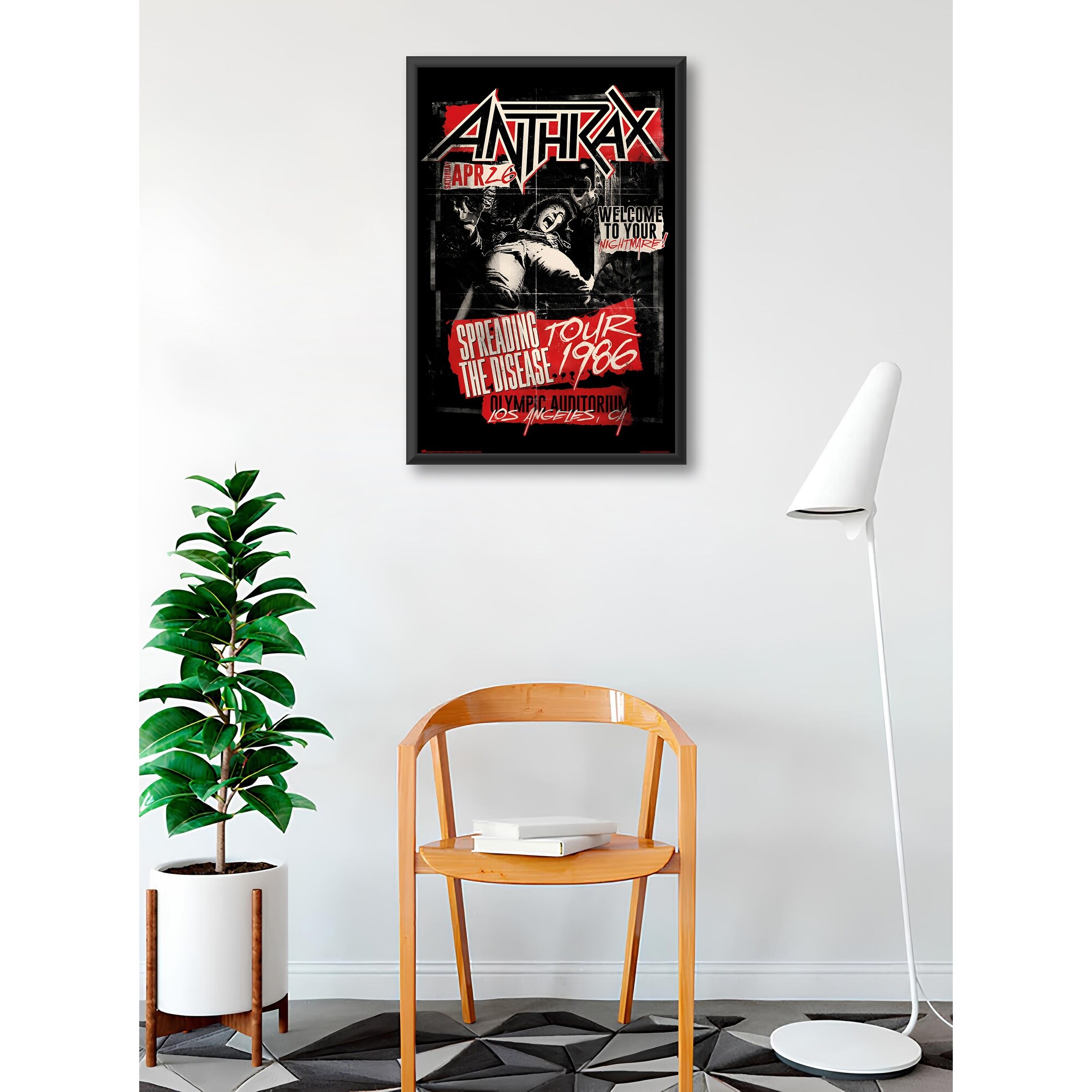 Anthrax - Spreading the Disease Tour Poster replica Framed Art