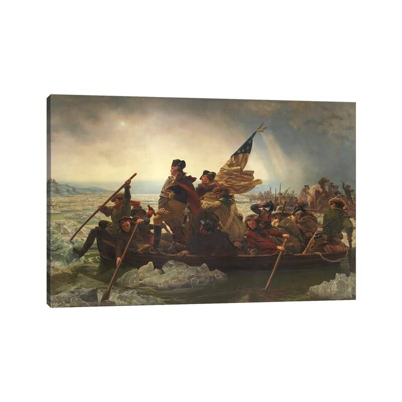 iCanvas "Painting Of George Washington Crossing The Delaware" by John Parrot Canvas Print
