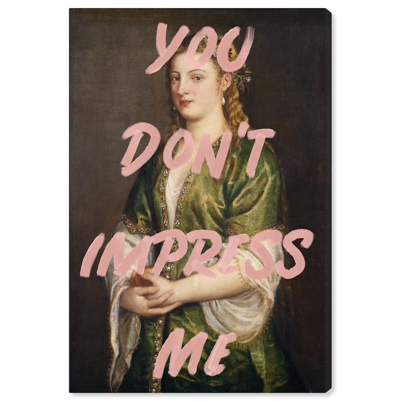 Wynwood Studio Canvas Fashion and Glam Impress me Pink and Light Pink Modern & Contemporary Wall Art Canvas Print