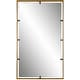 preview thumbnail 1 of 7, Uttermost 09754 Egon 29-7/8" W x 50" H Rectangular Framed Bathroom Warm Gold / Bronze