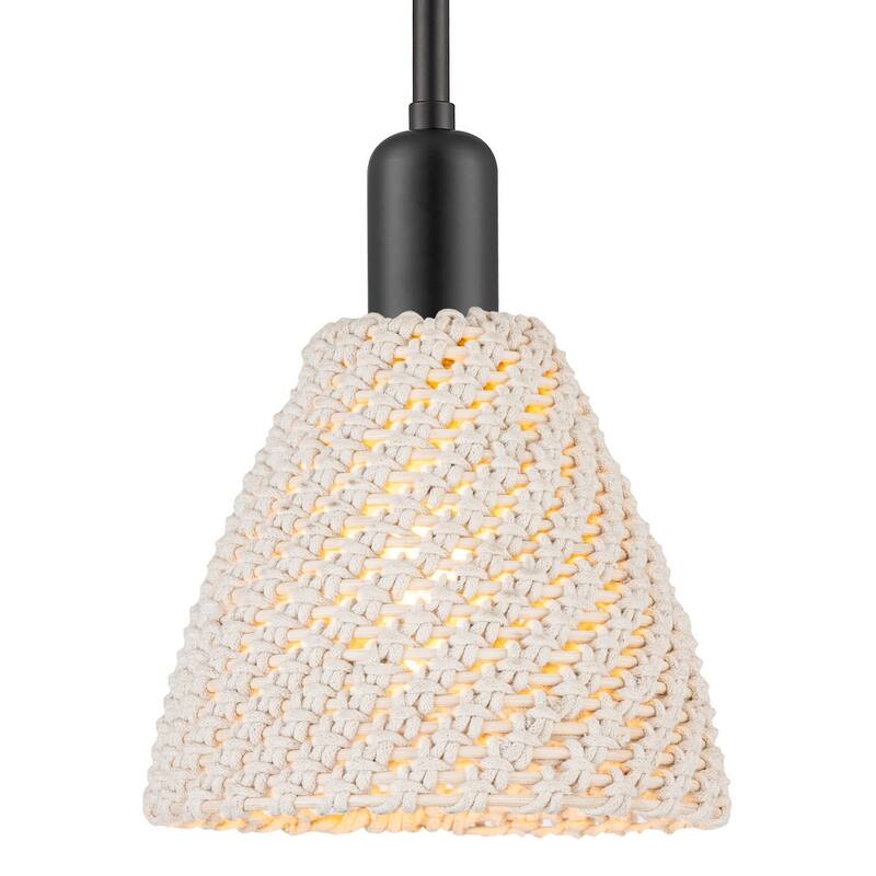 Innovations Lighting 716-1S-NBD-75-NAT Natural Ballston Dome 8" Wide - Matte Black